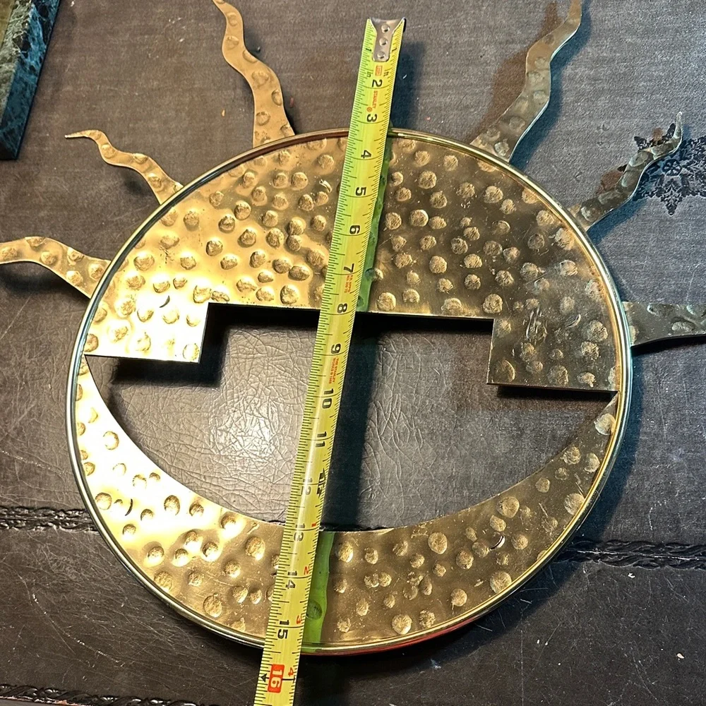 Stainless steel Sunburst Wall Accent - Gold Decorative Wall Decor